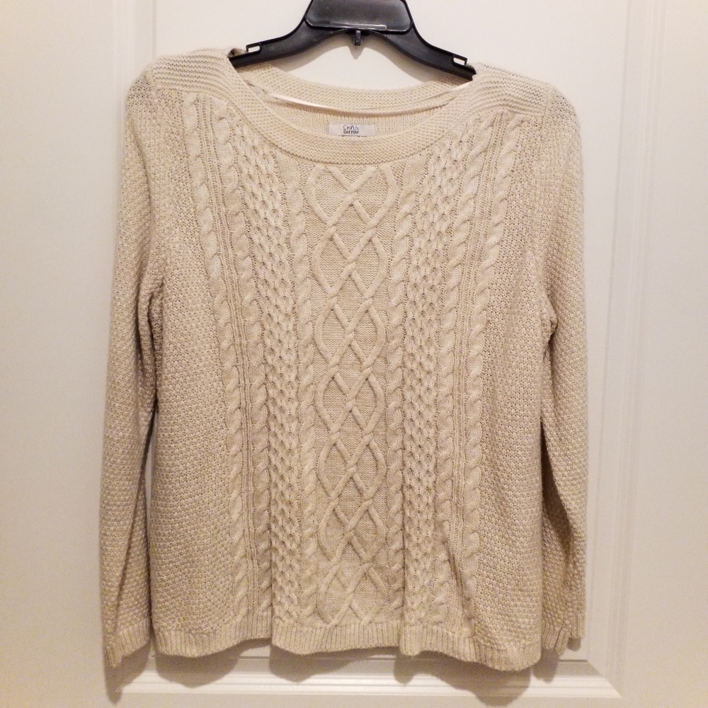 Croft & Barrow Cable Knit Sweater, Size Petite XL